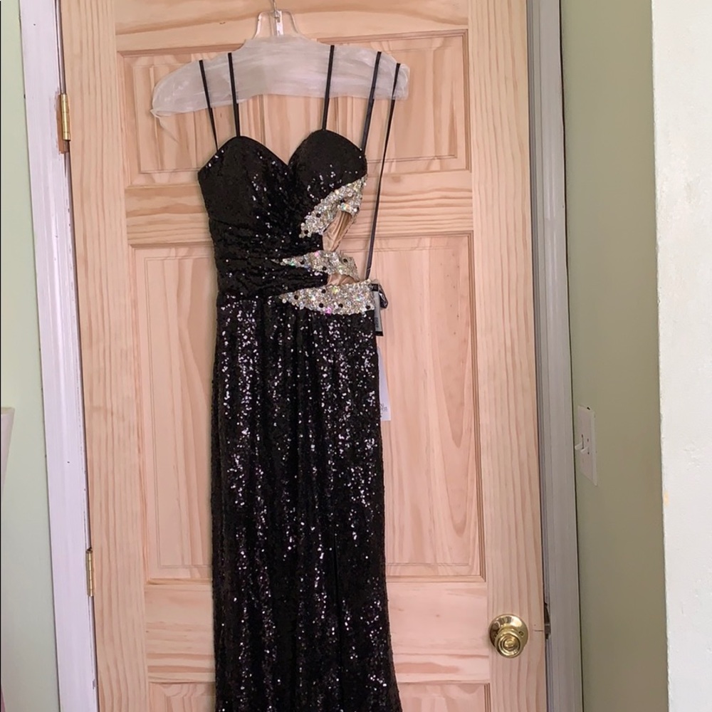 Black Sequin Evening/Prom Dress